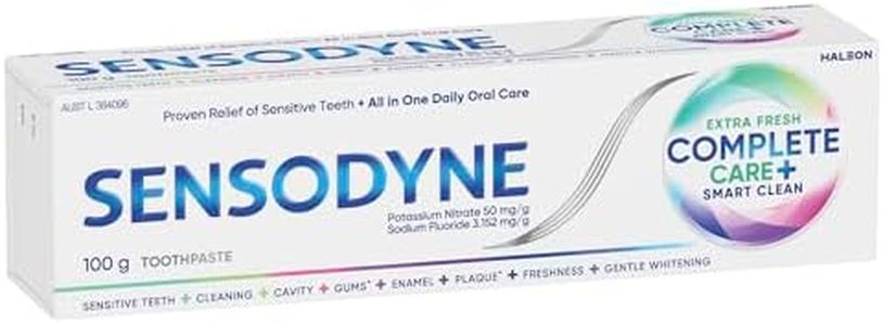 Sensodyne Complete Care + Smart Clean Toothpaste for Sensitive Teeth, Extra Fresh, 100g