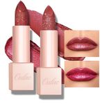 Oulac Shimmer Lipstick Set - 2PCS Vegan Tinted Lip Balm with Nourishing & Hydrating Formula for Soft, Radiant Lips, D03+D04