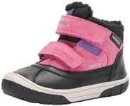 Geox Boy's B Omar Girl WPF Ankle Boot, Black Fuchsia, 7.5 UK Child