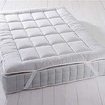 Royal Plush Mattress Topper, Queen, 2 Inches Hypoallergenic Overfilled Down Alternative Anchor Bands Mattress Topper