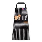 OWill Adjustable Apron Unisex Apron with Pocket Cooking Kitchen Chef Aprons for Women Men Home Kitchen Butchers BBQ Restaurant