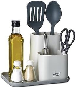 Joseph Joseph Duo Organisateur de plan de travail de cuisine, organisation de cuisine et de rangement pour gadgets, ustensiles et condiments, gris