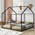 Twin Floor Beds for 2 Kids, Two Twi