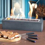 Houswise Tabletop Fire Pit, Portable Fire Pit Bowl, Indoor Smores Maker, Table Top Firepit, Outdoor Indoor Fire Pit Tabletop, Indoor Fireplace, Mini Tabletop Fireplace, Decor Housewarming Gifts