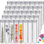 25Pcs Plastic Test Tubes with Caps, 115ml Clear Containers Test Tubes for Science Party, Sample, Gumball, Candy Storage, Bath Salts, 30 x 180mm