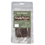 Pure & Natural Deer Meaty Sticks - 100% Natural Dog Treats, Venison Chews for Hypoallergenic, Grain-Free Snack for Medium Dogs - 100g Bag