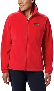 Columbia Womens Benton Springs Full Zip Fleece Jacket, Red Lily, X-Small Petite US