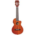 Mahalo Java Series Cutway 1V+1T (B-Band) Electric Semi Acoustic Ukulele with Bag, Vintage Natural, Brown MJ2CE VNA