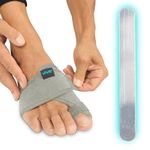 Vive Bunion Brace (Pair) - Big Toe Corrector Straightener with Splint - Hallux Valgus Pad, Joint Pain Relief, Alignment Treatment - Orthopedic Sleeve Foot Wrap Support for Men and Women (Gray)
