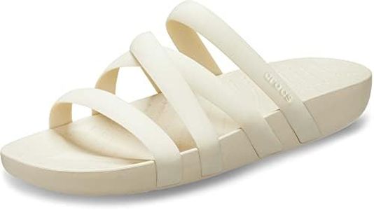 Crocs Women's Splash Strappy Sandals, Bone, 9 9 US