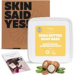 Skin Said Yes Shea Butter Soap Base - 10Lb Melt and Pour Soap Making Supplies with Organic Shea Butter - No Palm Oil, Vegan, Antioxidant-Rich and Gentle on the Skin - Crafting Recipe Book Included