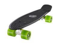 Ridge Unisex's Skateboards Original Mini Cruiser, Black-Green, 22 Inch