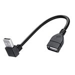 Storite 15CM USB 2.0 Extension Cable USB Male to Female Converter Adapter Extender Cord Up Angle - Black