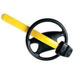 Stoplock Pro Elite Car Steering Wheel Lock HG 150-00 - Safe Secure Heavy Duty Anti-Theft Bar - Universal Fit - Includes 2 Keys and Carry Bag, Black/Yellow, 1 Unit