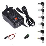 GutReise Universal Adapter Power Supply,220V TO 3V 4.5V 5V 6V 7.5V 9V 12V 30W Adjustable DC Charger Adapter Switching 5V/2.1A USB Port with 8 Selectable Adapter Tips For Wifi Adapter Electronics