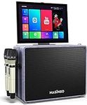 Professional Karaoke Machine with Lyrics Display Screen for Adults, 2 Wireless Microphones, Bluetooth Portable PA Speaker System Set with Built in 15" Touch Tablet with Android & WiFi, Alto X6