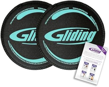 Gliding Discs for Working Out - Exercise Sliders for Hardwood Floors 1 Pair Black, Authentic Workout Sliders Disc for Full Body Resistance Workout, Includes 4 Streaming Video Workouts