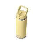 YETI Rambler 26 oz Bottle, Vacuum Insulated, Stainless Steel with Color Matching Straw Cap, Daybreak Yellow