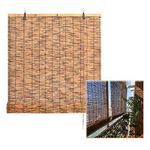 Bamboo Roller Blinds for Windows,Roll Up Shades-Reed Curtain,Bamboo Roller Blinds,Sun Blinds,Old-Fashioned Decorative Straw Curtain,Width 60Cm 90Cm 100Cm 110Cm 120Cm 150Cm,50x180cm/20x71in