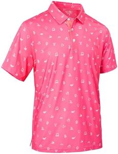 Golf Shirt for Men Short Sleeve Dry Fit Moisture Wicking Casual Short Sleeve Performance Print Stylish Collared Polo Shirts