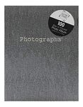 Tallon Snake Skin 6x4 Photo Album Memo Slip in Holds 100 Photos (Grey)