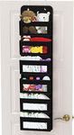 SimpleHouseware Baby Over The Door Hanging Organizer Storage, 6 Clear Window Pocket, Black