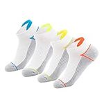 Jzy Qzn Copper Antibacterial Athletic Socks for Mens and Womens - Moisture Wicking, Nonslip Ankle Socks 4 Pairs