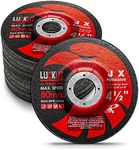 LUCKUT Grinding Wheels Grinding Discs 4-1/2'' x 1/4'' x 7/8'' Grinder Wheel Center Metal Aggressive Grinding for Angle Grinders-10 Pack