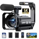 Camcorder Video Camera 5K, 56MP Youtube Vlogging Camera, 3" 270° Rotatable Touchscreen WiFi Cam corder, 16X Digital Zoom, Night Vision Camcorder with 64GB SD Card, 2 Batteries, Remote Control, Tripod