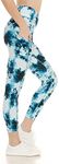 Leggings Depot High Waist 7/8 Leggings for Women Workout Yoga Pants with Pockets, Cloudburst Tie Dye, Medium