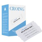 CROING 𝙉𝙖𝙨𝙖𝙡 𝙍𝙞𝙣𝙨𝙚 𝙎𝙖𝙡𝙩 - 120 Packets Neti Pot Salt, Nasal Rinse Salt, Sinus Rinse Salt, Nose Wash Sachets for Neti Pots, Sinus Relief,Nasal Irrigation, Nasal Flush