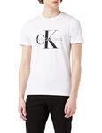 Calvin Klein Jeans Men's CORE MONOLOGO Slim TEE J30J320935 S/S T-Shirts, White (Bright White), M