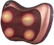 KGDA Electric Car Massager Pillow Cushion, Heating Health Care Vibration Relaxation Therapy, Home & Multifunction Use Neck & Shoulder Waist Massage Cushion Back/Foot/Deep Massager Pillow(Brown)