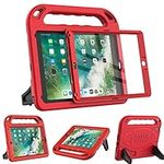 Surom Kids Case for New iPad 9.7 2018/2017 with Built-in Screen Protector, Light Weight Shock Proof Handle Stand Kids Case for iPad 9.7 2017/2018 iPad Air/iPad Air 2/iPad Pro 9.7 - Red