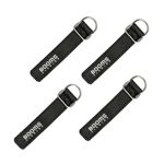 Booms Fishing RB1 Rod Tie Belts Pole Straps, Fit for Kayak Paddle Leash and Fishing Pole Tether, Black, S_4.5"