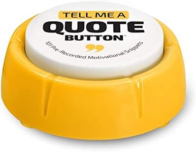 Quote Sound Button | Fully Loaded | 101 Pre-Recorded Motivational Quotes | Positive Thinking Easy, Better Than Affirmation Cards | Fun Novelty Gag Inspirational Gift | Cool Desk Decor Gadget