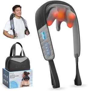 COMFIER 4D Neck Massager for Pain Relief Deep Tissue,Wireless Back Massager, Hands-Free Massage Pillow for Neck and Shoulder Pain, Gift for Mom Dad Women Men