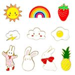 10 Pcs Cartoon Lapel Pin Badges, Cute and Funny Alloy Brooch Pins Cartoon Pin Badges Set for Backpacks, Clothing, and Hat Decorations Ideal Gifts