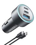 Anker USB-C Car Charger, 67W Compact 3-Port Fast Charger, 535 Car Adapter with PIQ 3.0 for iPhone 15/15 Plus/15 Pro/15 Pro Max, Galaxy S23, MacBook Pro, iPad Air and More