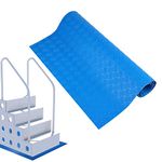 LUTER 18 x 36 inch Swimming Pool Ladder Mat, Pool Ladder Mat 1.5mm Thick Anti-skidding Step Pad for Above Ground and inground Pool (Blue,45 x 91.5cm)