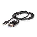 StarTech.com 6ft (1.8m) 1-Port USB to Serial RS232 Adapter, FTDI DB9 Serial DCE Adapter Cable, Null Modem, USB 2.0 - TAA