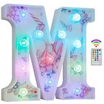 Unicorn Light Up Letters, LED Letter Lights 18 Color Changing Diamond Alphabet Sign Unicorn Gifts for Girls Women Party Birthday Decorations Remote Night Light Christmas Valentine Wall Table Decor - M