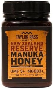 Taylor Pass Honey Co Manuka Honey UMF 5+ MGO 83+ | Monofloral New Zealand Honey | Sustainable, Non-GMO, Halal, UMF Certified | BPA-Free Jar | 1lb 1.6oz