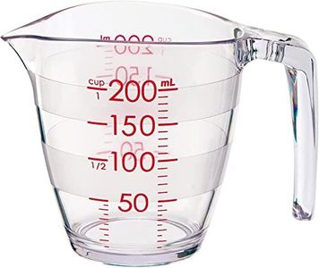 Marna K649CL Measuring Cup, Easy to Read Graduations, 6.8 fl oz (200 ml), Microwave/Dishwasher Safe, Heat Resistant, Easy to Pour, Hook Hole, Wall Hanging, Storage
