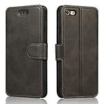 QLTYPRI Case for iPhone 6 iPhone 6S, Premium PU Leather Simple Wallet Case with Card Slots Kickstand Magnetic Closure Shockproof Flip Cover for iPhone 6 iPhone 6S - Black