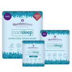 Slumberdown Cooling Bedding Set King Size - All Round Cool Experience with 1 Cooling Blanket, Fitted Sheet & 2 Pillowcases for Hot Sleepers & Summer Night Sweats - Soft, Breathable & Hypoallergenic