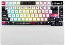 ASUS ROG Azoth X Wireless Mechanical Gaming Keyboard – 75% TKL, Tri-Mode Connectivity, Hot Swappable Pre-lubed ROG NX V2 Snow Linear Switches, South-Facing PCB, PBT Keycaps, PC/Mac Support - White
