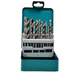 Makita D-47173 Mixed Drill Set Metal Box - Multi-Colour (18-Piece)