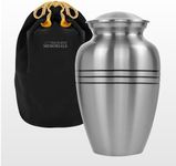 Trupoint Memorials Cremation Urns for Human Ashes - Decorative Urns, Urns for Human Ashes Female & Male, Urns for Ashes Adult Female, Funeral Urns - Pewter, XXL