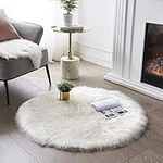 SEIRSSA Soft Round Faux Sheepskin F